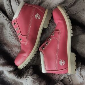 Timberland Pink and White boots